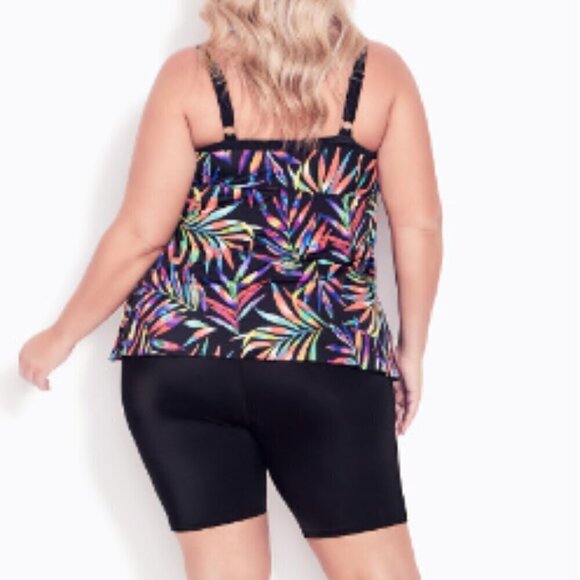 Avenue Color Prism Fly Away Tankini Swimsuit Top Size 14 - Picture 2 of 13